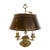 Antique Miller & Sons Brass Buillotte Lamp With Chocolate Brown Metal Shade For Sale