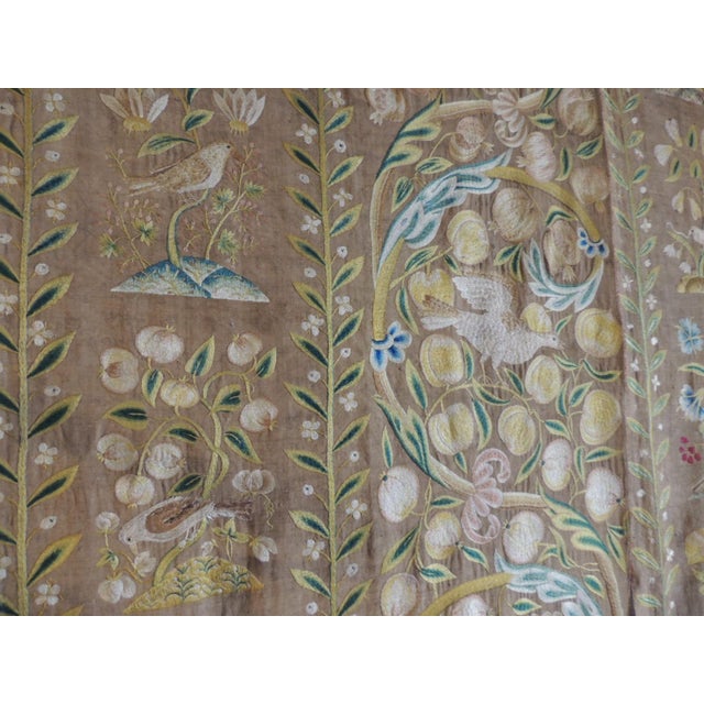 Arts & Crafts Large 18th Century Antique Venetian Embroidered Textile Panels - Set of 2 For Sale - Image 3 of 9