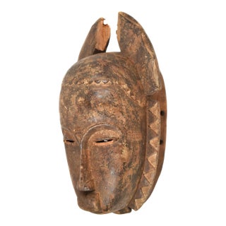 Early 20th Century Yaure Baule Portrait Mask Cote d'Ivoire For Sale