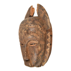 Early 20th Century Yaure Baule Portrait Mask Cote d'Ivoire