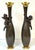 Pair 19th C. Gilt & Patinated Metal Cupid Candlesticks, After Auguste Moreau For Sale - Image 4 of 12