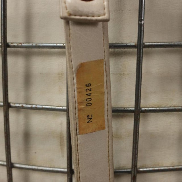 Vintage Stool in Metal and Leatherette, Italy, 1970s For Sale - Image 10 of 11