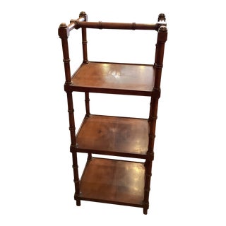1940s Faux Bamboo Etagere For Sale
