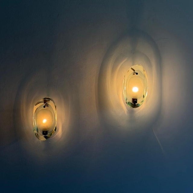Fontana Arte Model 2093 Wall Lights in Brass by Max Ingrand for Fontana Arte, 1960s, Set of 2 For Sale - Image 4 of 18