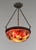 Emile Galle French Art Deco Pendant Light by Galle - 1925 Cameo Gallé Chandelier France For Sale - Image 4 of 15