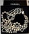 2010s Chanel Necklace CC Logo 2016 20 28 in Faux Pearl Ribbon 5 Multi Rows White Black Ribbon For Sale - Image 5 of 11