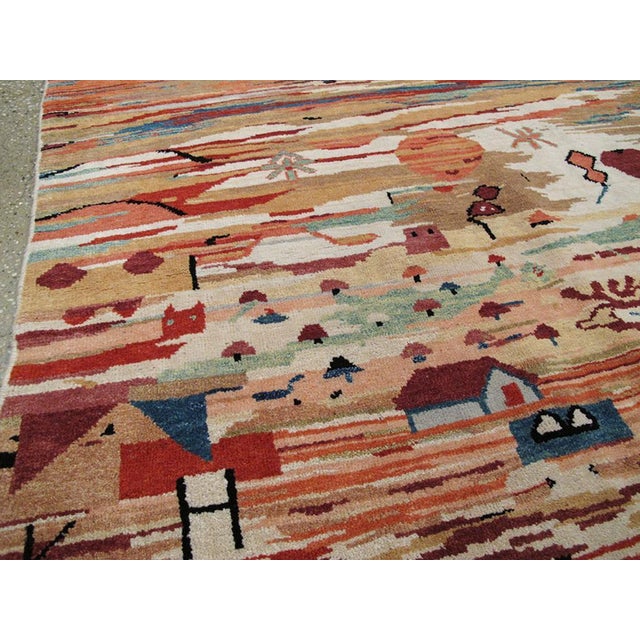 Mid-Century Modern Galerie Shabab Collection Mid-20th Century Turkish Anatolian Accent Rug For Sale - Image 3 of 8