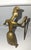 Small brass 'lost wax' figurine depicting man with walking staff. Handmade in West Africa.