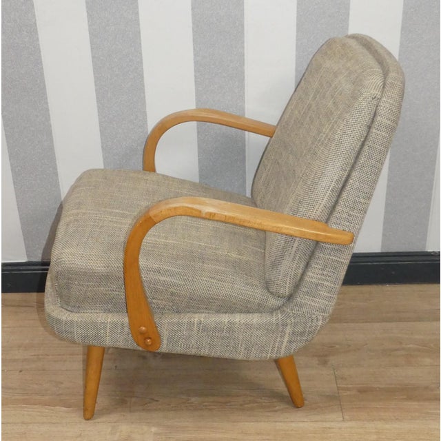 Cocktail Chair in Mottled Gray, 1950s For Sale - Image 4 of 14