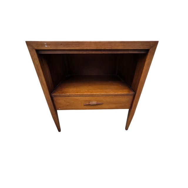 Mid-Century Modern Vintage Danish Modern Century Furniture Night Stand End Table Rosewood Bronze For Sale - Image 3 of 15