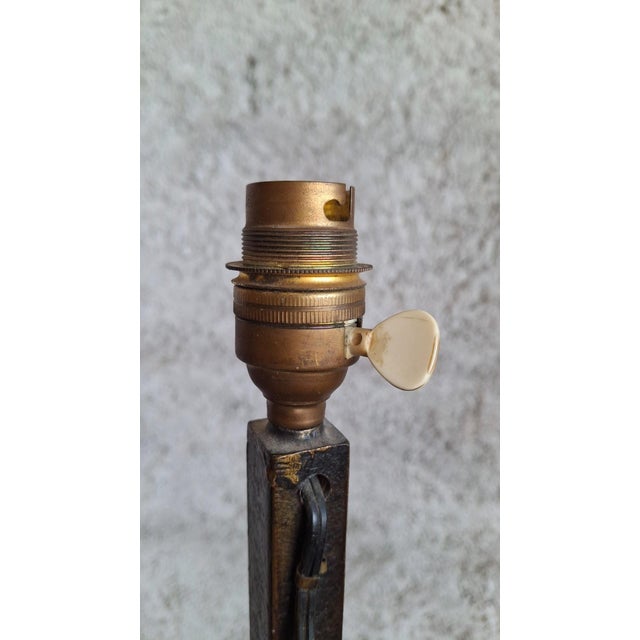 20th Century Classical Wrought Iron Tripod Floor Lamp, 1890s For Sale - Image 4 of 8