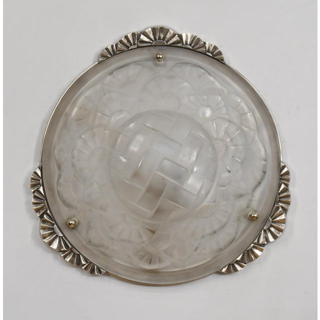 Degué 1930s French Art Deco Flush Mount by Degue & Hubens France - 5 Available For Sale - Image 4 of 9