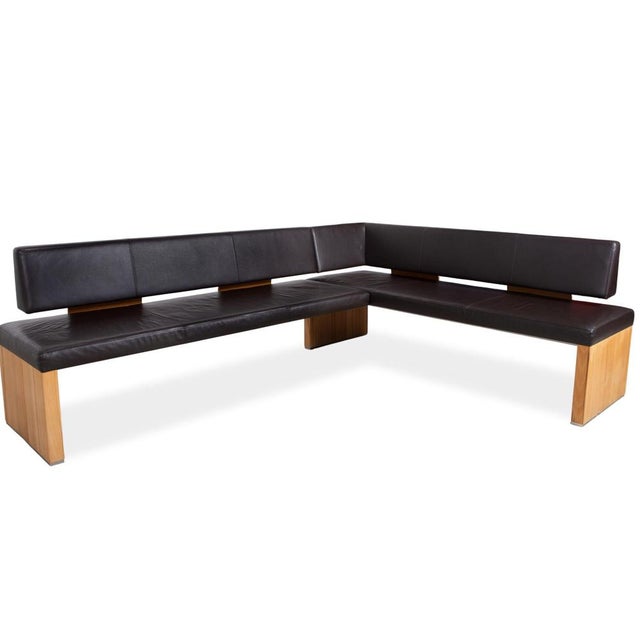 Brown Leather Bench from Venjakob For Sale - Image 11 of 12