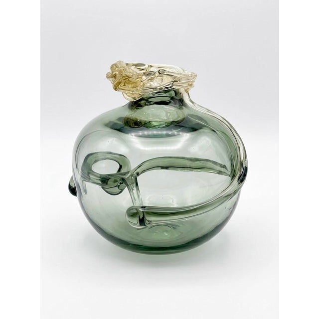 Vintage Robert C. Fritz Art Glass Vase, Freeform Abstract Biomorphic Vase For Sale - Image 10 of 10