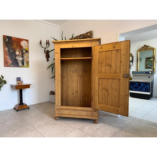 Antique Biedermeier Farmhouse Cabinet in Wood For Sale - Image 4 of 14