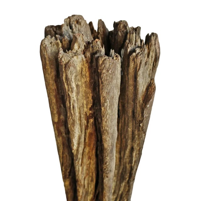 Rustic Vintage Early 20th Century Irrigation Wheel Post Thailand For Sale - Image 3 of 6