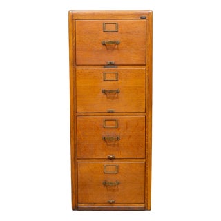 Library Bureau Makers Oak File Cabinet c.1928 For Sale
