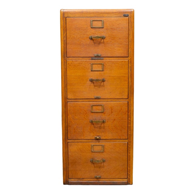 Library Bureau Makers Oak File Cabinet c.1928 For Sale