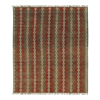 Rug & Kilim’s Modern Rug with Beige-brown Geometric Patterns - 12x15 For Sale