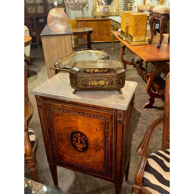 Chinoiserie 19th C. English Chinoiserie Sewing Box For Sale - Image 3 of 8