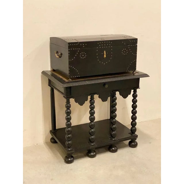 17th Century Italian Mobile Table with Cabinet, Set of 2 For Sale - Image 11 of 18