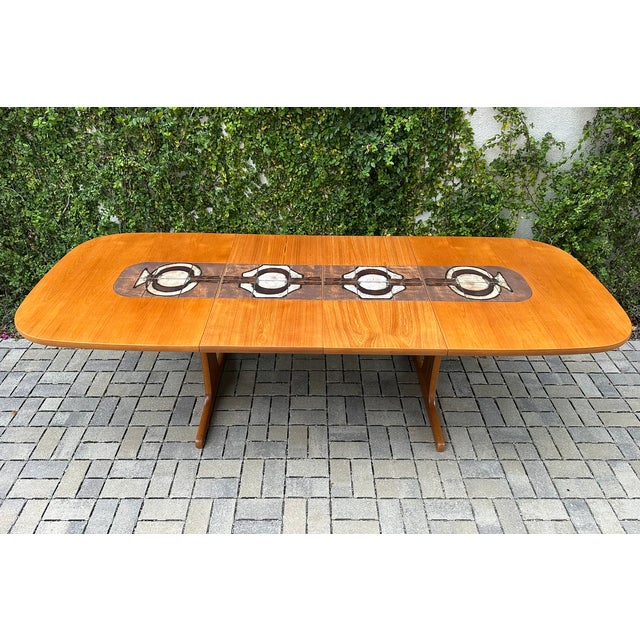 1970s Vintage Danish Modern Teak & Tile Extension Dining Table by Gangso Mobler For Sale - Image 5 of 16