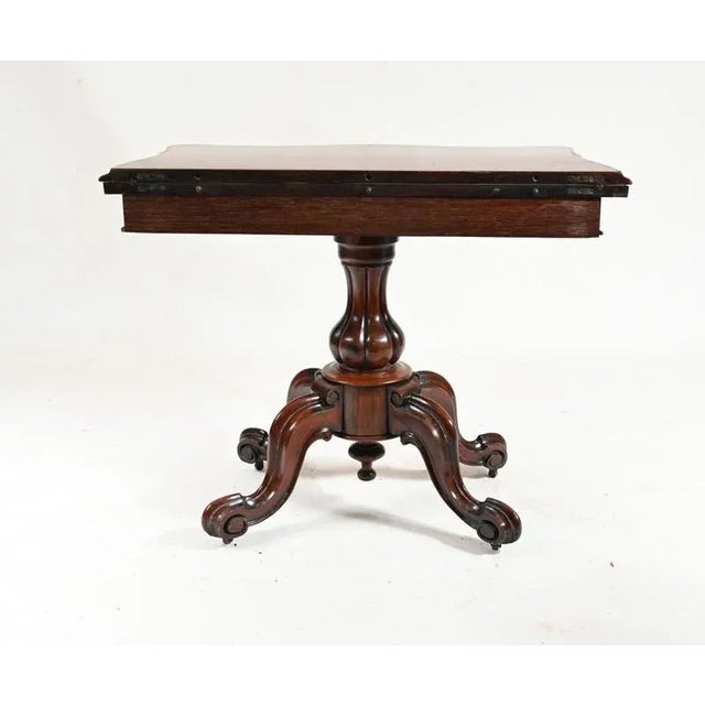 Antique Victorian Games Table, 1860 For Sale - Image 4 of 7