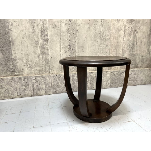 Brown Art Deco Gueridon Side Table, 1920s For Sale - Image 8 of 8