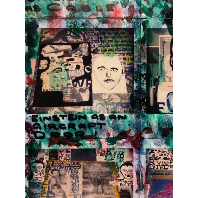 Mid 20th Century Tom Carapic, Mixed Media Outsider Visionary Art Polaroid Photo Collage Painting 2 sided For Sale - Image 5 of 9