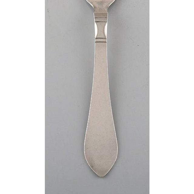 Georg Jensen Continental lunch fork in hammered sterling silver. The cutlery is designed by Georg Jensen in 1906. Stamped....