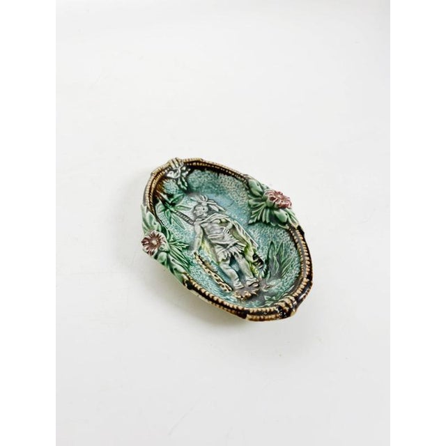 Ceramic Small 19th Century Majolica Catchall, France For Sale - Image 7 of 11