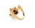 Mid 20th Century Mid 20th Century Diamond Emerald Fish Bypass Ring 14K Yellow Gold Size 5.5 For Sale - Image 5 of 6