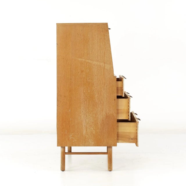 Mengel Furniture Co. Raymond Loewy for Mengel Mid Century Secretary Highboy Dresser For Sale - Image 4 of 12