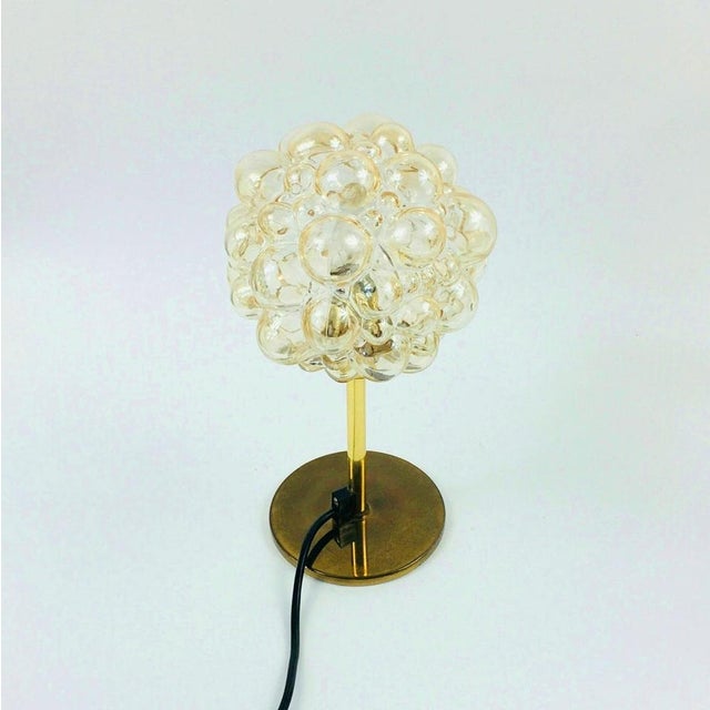 Mid-Century Modern Mid-Century Bubble Glass and Brass Table Lamps by Helena Tynell, Germany, 1960s, Set of 2 For Sale - Image 3 of 11
