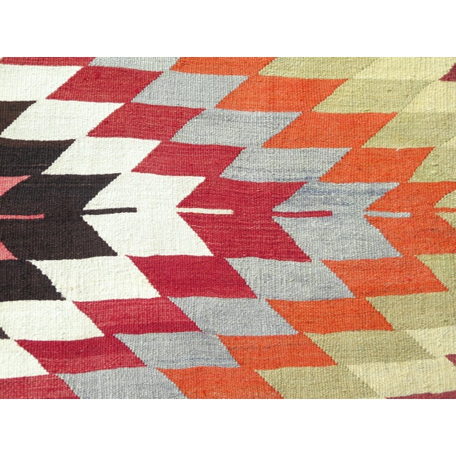 60s Turkish Handmade Kilim Aesthetic Living Area Rugs For Sale - Image 10 of 11