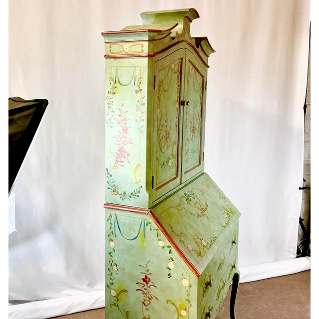 Vintage Home is pleased to present this lovely Swedish hand-painted Secretary Desk. The Gustavian style piece is finished...