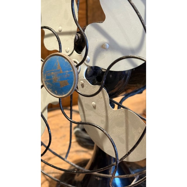 Vintage Emerson 2450b 4 Blade Electric Table Fan Working For Sale - Image 6 of 11