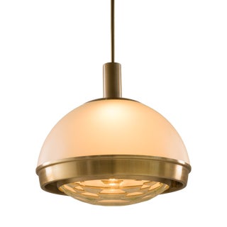 Pendant Lamp in Aluminum and Glass by Pia Gudietti Cripa for Lumi, Milan, Italy, 1970s For Sale