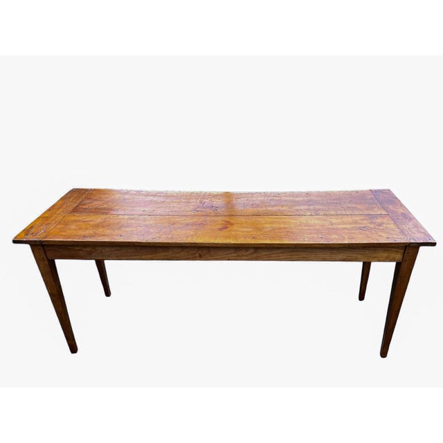 Brown Late 19th Century French Cherry Wood Farmhouse Dining Table, 1890s For Sale - Image 8 of 18