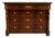 Empire Style Commode with Swan-Neck Handles in Flamed Mahogany and Black Marble, 1920s For Sale