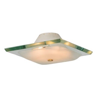Model 1990 Flush Mount attributed to Max Ingrand for Fontana Arte, Italy, 1960s For Sale