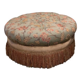Custom Round Tufted Ottoman For Sale