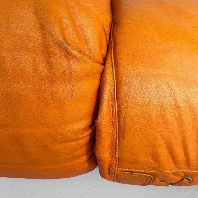 Italian Modern Leather Sofa by Alessandro Becchi for Giovannetti Collezioni, 1970 For Sale - Image 15 of 18