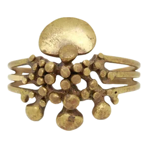 Vintage Jack Boyd Brutalist Cast Bronze Cuff Bracelet