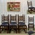 Set of 6 19th century English oak chairs - L=46cm, D=52cm, H=1m04, seat H=50cm.
