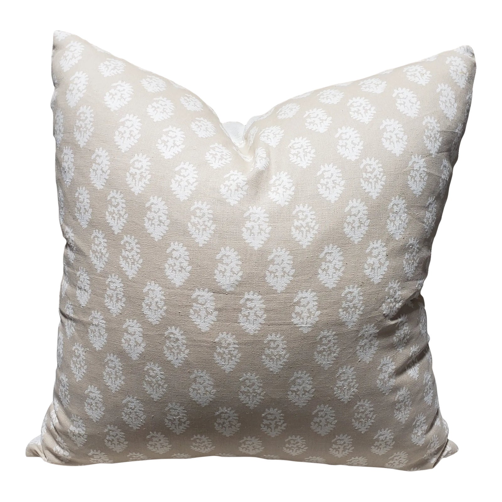 Peter Dunham Rajmata Tonal Beige Fabric Pillow Cover | Chairish