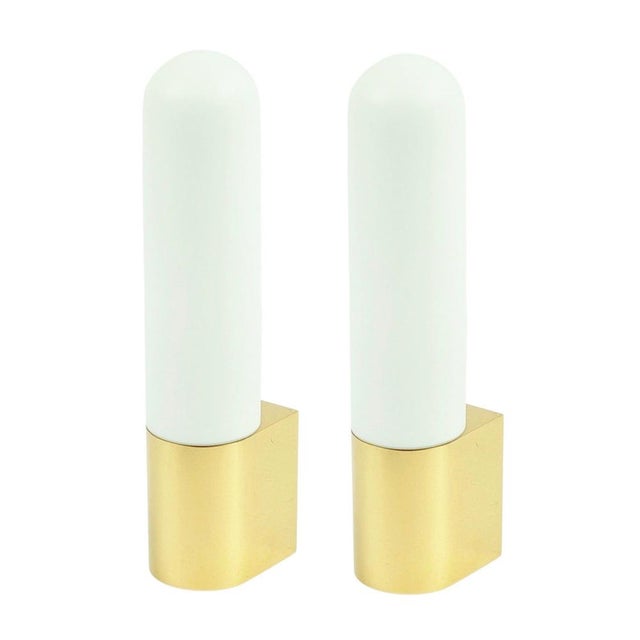 Vintage Opaline Glass Wall Lights/Sconces from Limburg, Germany, 1970s, Set of 2 For Sale - Image 9 of 9