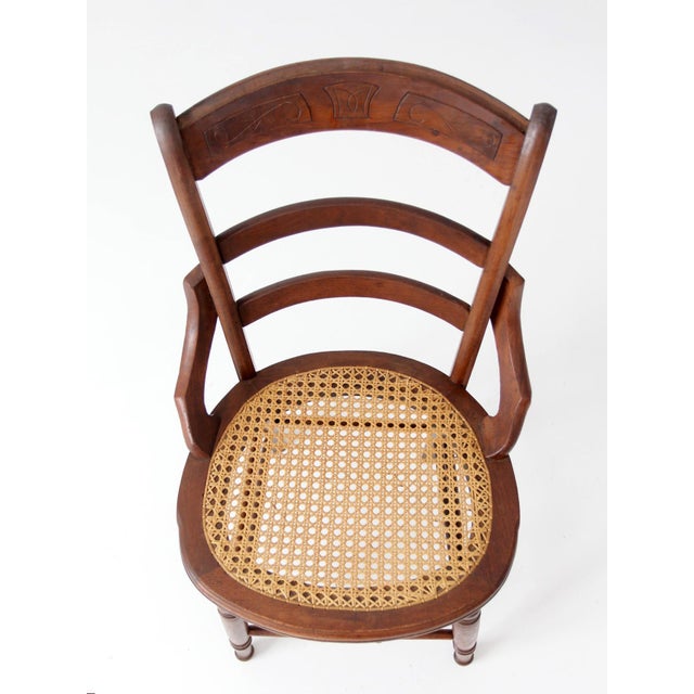 Antique Victorian American Eastlake Style Cottage Chair For Sale - Image 4 of 11