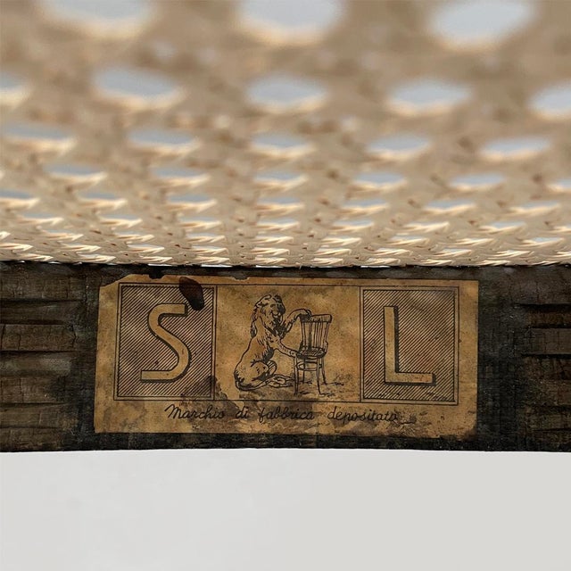 Italian Chairs in Straw and Wood for Sautto and Liberale, 1930s, Set of 6 For Sale - Image 13 of 14