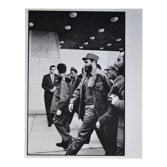 Fidel Castro Entering Building, Cuba, 1950s For Sale